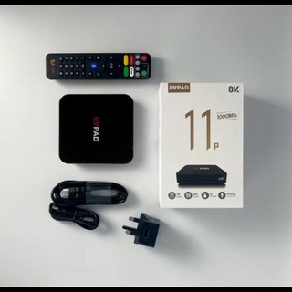 안드로이드 TV셋톱박스 4K미디어박스 2025 신형 EVPAD 11P H618 안드로이드 12 8K WIFI67 음성 리모컨 1000M 이더넷 미국 영국 일본 싱가포르 유럽에서 인, 6)영국 플러그