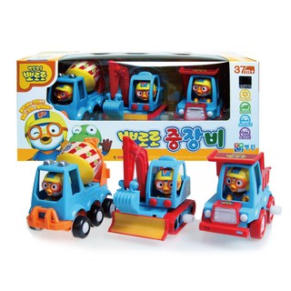 영진토이 뽀로로 중장비 세트 포크레인 레미콘 덤프트럭 작동완구, 1개