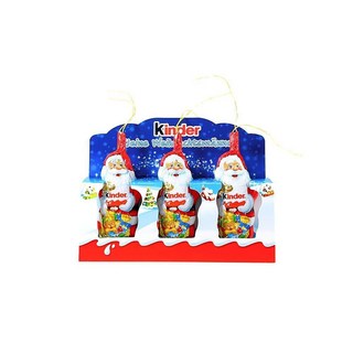 健達巧克力聖誕老人巧克力，聖誕糖果禮物，牛奶巧克力網紅爆款, 1個, 聖誕老人巧克力45g*1排3個裝【不含玩