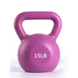 健身壺鈴 4.5-13.6公斤 (10-30磅) 核心訓練 重量訓練 競技壺鈴 臀腿訓練, 1個, 紫色15LB（約6.8公斤）, 紫色