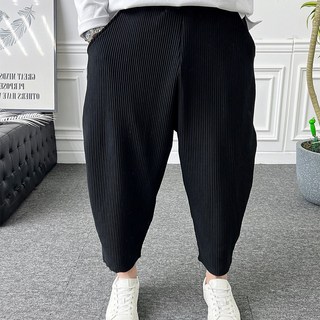 남자 벌룬팬츠 9부 밴딩 스판 플리츠 배기바지