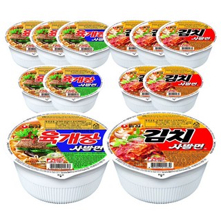 농심 육개장86g +김치사발면86g, 12개