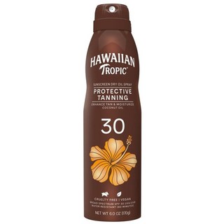 Hawaiian Tropic 프로텍티브 태닝 드라이 오일 클리어 스프레이 선스크린 SPF 30, 3개, 170g