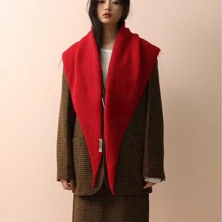 별맘 무지 머플러 삼각 니트숄 레이어드 스카프