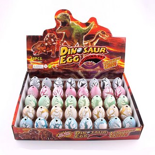 恐龍蛋孵化蛋泡水可膨脹變形特大號霸王龍模型創意兒童泡水小玩具, 新中白裂48個裝3X4CM, 1個