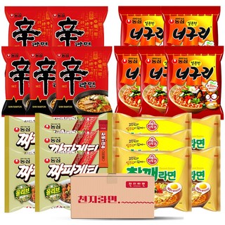 참깨세트 인기봉지라면 4종 20개입 (쨔파게티5 참깨라면5 너구리5 신라면5) 1세트