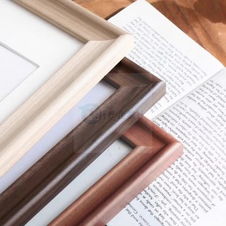現代中式實木相框 適用於掛牆、拼圖、海報、畫作 - 支援 A3 4K 8K 尺寸，亦可訂製 A4 相框, 1個, 實木的-斜邊新柚色,A4掛擺兩用【21*29.7cm】