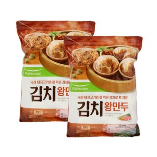 (냉동)[풀무원]김치왕만두1.4kg, 1.4kg, 2개
