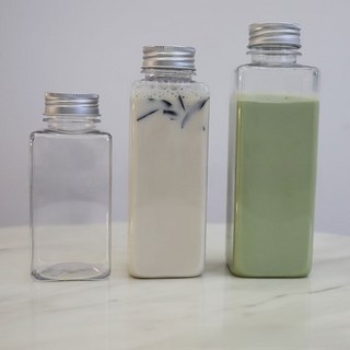 飲料瓶 300ml 38口徑 500ml 奶茶果汁優格 PET 透明塑膠液體分裝密封瓶, 1個