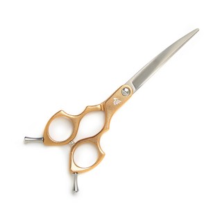 흑조 경량 Air 커브가위 6인치 6.5인치 25도 애견 강아지 미용가위 셀프미용 전문가, 트윙클 골드, 1개