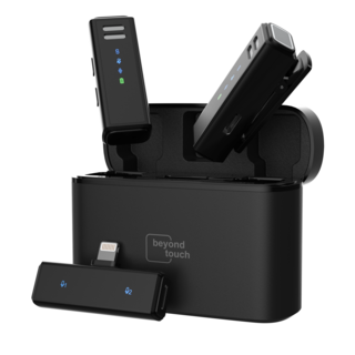 비욘드터치 에어마이크 프로 무선마이크, 듀얼 라이트닝(8핀/아이폰14까지)