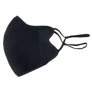 MUSI 澳絨三層加厚保暖口罩 親膚透氣 可調節耳掛繩 防寒防霧霾 小V臉剪裁 多色選擇, 澳絨三層厚度保暖口罩-暗夜黑, 1個, 1個裝