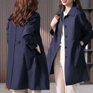 간절기 루즈핏 고급 트렌치코트 루즈핏 하프 여성코트 정장 하객록 아우터 가을자켓