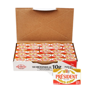 프레지덩 무염 버터 포션, 10g, 100개