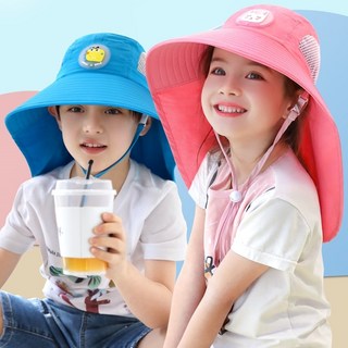 키즈 모자 와이드 썬캡 UV차단 어린이 아동 숲체험 플랩캡 캠핑햇