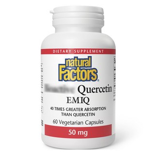 natural Factors 活性槲皮素 EMIQ 50毫克 素食膠囊, 60錠, 1個