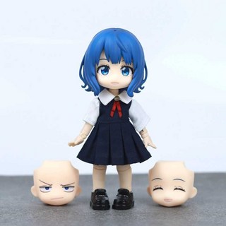 八奈見杏菜 OB11 娃娃 全套 整娃 二次元 可動人偶 生日禮物 12分 BJD 娃娃, 1個, 整娃-八奈見杏菜藍製服裙
