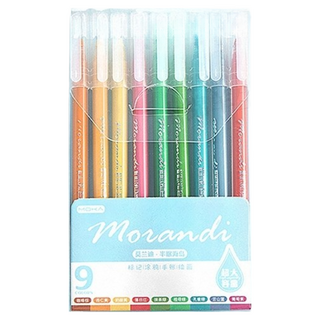 MOKA莫蘭迪針管筆套裝，彩色復古牛奶高光筆，適用於黑紙卡片手帳筆記，多色可選, 半眠海島