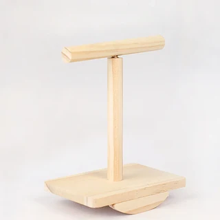 천연 나무 새 퍼치 스탠드 훈련 지능 플랫폼 완구를위한 농축 장난감, 01 B-Large