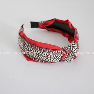 圖騰扭結髮箍 / 民族風髮帶