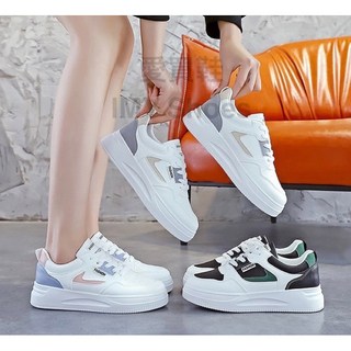 出清售完不追 撞色青春系 低筒休閒鞋【快速出貨】厚底小白鞋 綁帶休閒鞋 運動鞋 球鞋 休閒鞋 小白鞋 AJ1