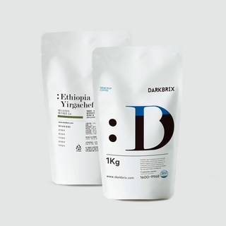 다크브릭스 에디오피아 예가체프 G4 원두커피, 1kg, 1개, 홀빈(분쇄안함)