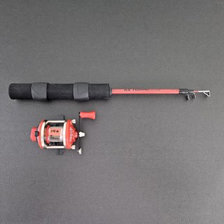 얼음낚시대릴세트 Ver2 빙어낚시 산천어 얼음축제, 레드
