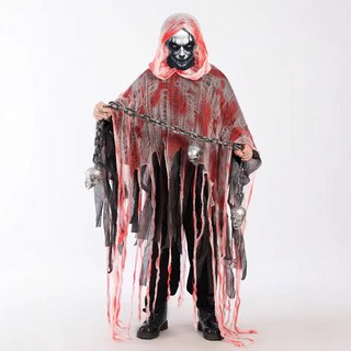 WULA烏拉 死神連帽斗篷 萬聖節鬼神披風cos 死神裝/骷顱鬼衣服 妖怪裝 (3色)