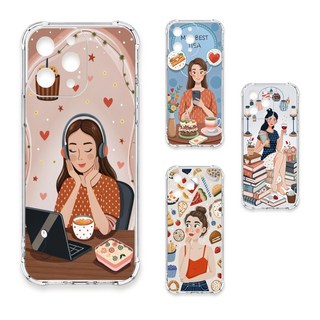 24H快速出貨 TRON 三星 A52/52s 圖繪風格女孩系列 四角防摔 軟殼 手機殼