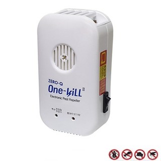 [제로큐신상품] 사계절 특수전자장 특수주파수 해충퇴치기 원킬 2 (모기훈증기능추가) 바퀴벌레 쥐 개미퇴치