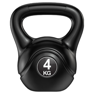 健身壺鈴 2-10KG 重訓壺鈴 拉環壺鈴 重量訓練器材 包膠環保壺鈴, 1個, 【健身壺鈴】, 黑色