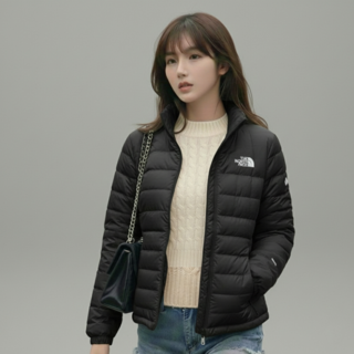 노스페이스 여성 덕 다운 오리털 경량 패딩 점퍼