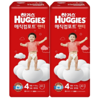 2023 하기스 매직컴포트 팬티형 4단계 대형 42매, 2개