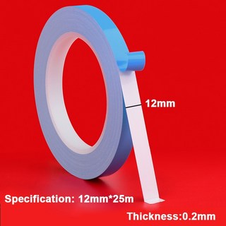 홈 리모델링 양면 열전도 테이프 컴퓨터 CPU GPU용 접착 냉각 방열판 파란색 열전달 폭 5-25mm 25m, 04 12mm, 25 메터, 1개