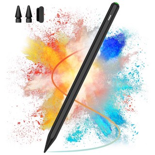 무선 충전 연필 호환 아이패드 업그레이드 스마트 터치 아이패드 펜 지원, 1개, 블랙