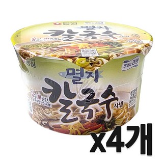 농심 멸치칼국수사발 16개입큰컵, 4개