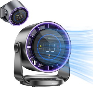 MIFAN 무선 무소음 탁상용 선풍기 미니 파워 서큘레이터, 다크 그레이