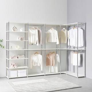 상도가구 그로잉 드레스룸 행거 시스템행거 옷장, 실버