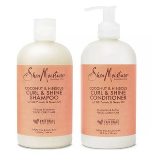 시어모이스처 코코넛 히비스커스 컬 & 샤인 샴푸 384ml + 컨디셔너 384ml, 1개