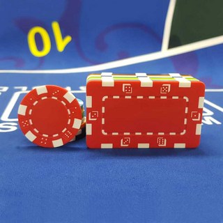 애드천사 칩 포커칩 카드칩 홀덤칩 국제규격칩 숫자칩 볼마커 카지노칩 가짜돈 사각칩, 빨강, 1개