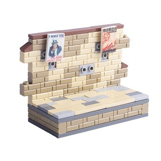 二戰軍事基地積木 兼容moc二戰軍事廢墟場景美德蘇小顆粒拼裝積木玩具 軍事積木 二戰 系列, 1個, 德軍土黃色小場景