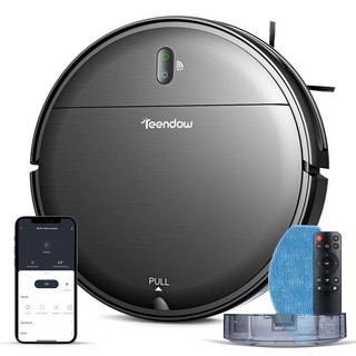 (2025최신버전) 틴도우 스마트 물걸레 로봇청소기+1년보증, 블랙, BR151