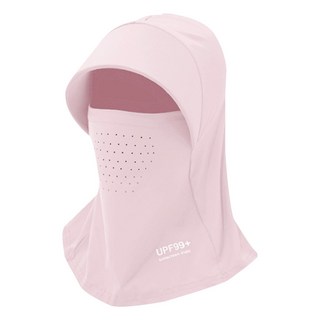 遮陽帽抗UV防曬圍脖頭巾面罩, 粉