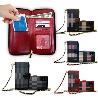 갤럭시S23 / S23플러스 / S23울트라 케이스 프리 뉴체크 지퍼수납 클러치 지갑형 다이어리