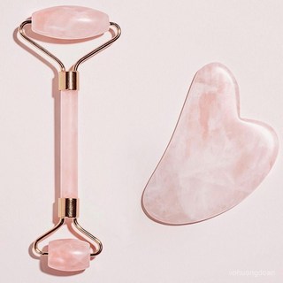 趨勢緊膚提拉麵部滾輪 - 美容按摩漂白色琣, 1個, 粉色【滾輪+刮痧板】V瘦臉精美套裝【,越用越年輕+按摩比同齡人更年輕