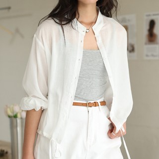 스토리원 WM-SSWT028 여성 린넨 텐셀 리오셀 스트링 셔츠 자켓
