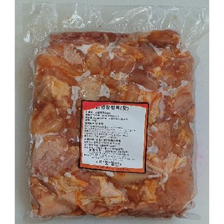 브라질산정육 닭다리살 염지정육 2kg팩 조각정육 닭강정 숯불구이 햄버거패티 닭갈비, 핫염지/절단(2kg), 1개