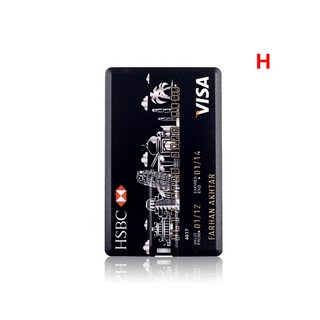 usb 플래시 카드형 특히한 귀여운 대용량 신용 카드 마스터 비자 카드 hsbc American Express 드라이브 펜 64gb 32g 8g 16g 은행 카드 메모리 스틱, 128MB, H