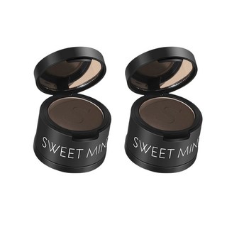 SWEET MINT 髮際線蓬鬆粉 告別大額頭, 黑棕色, 2個