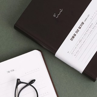 잔물결 일기장 다이어리 5년 3년 1년 다이어리 감사 기록 만년 ver, 1개, 3년 / 다크브라운
